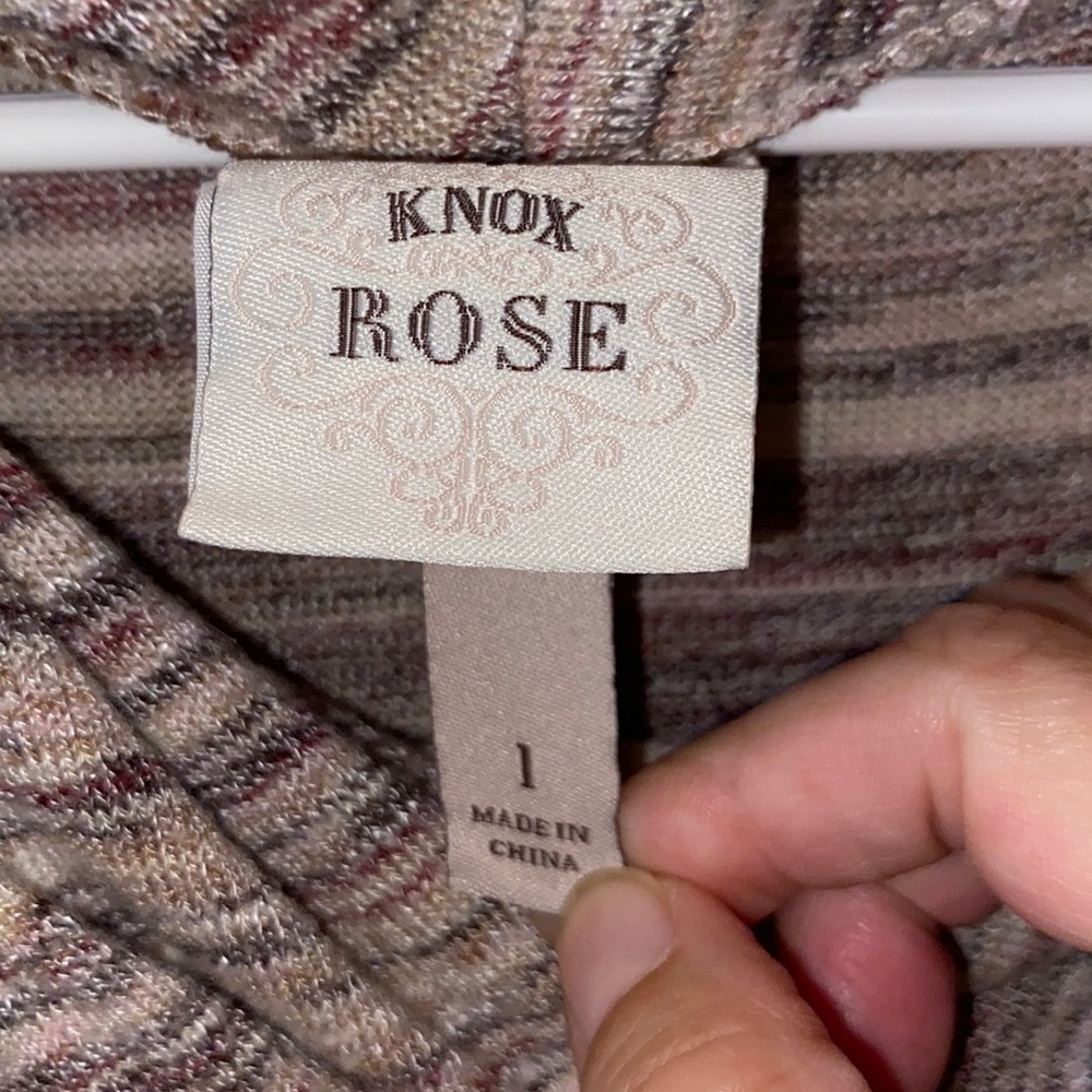✅Knox Rose Long Sleeve Cowl Neck Sweater with high low hem - Picture 3 of 5